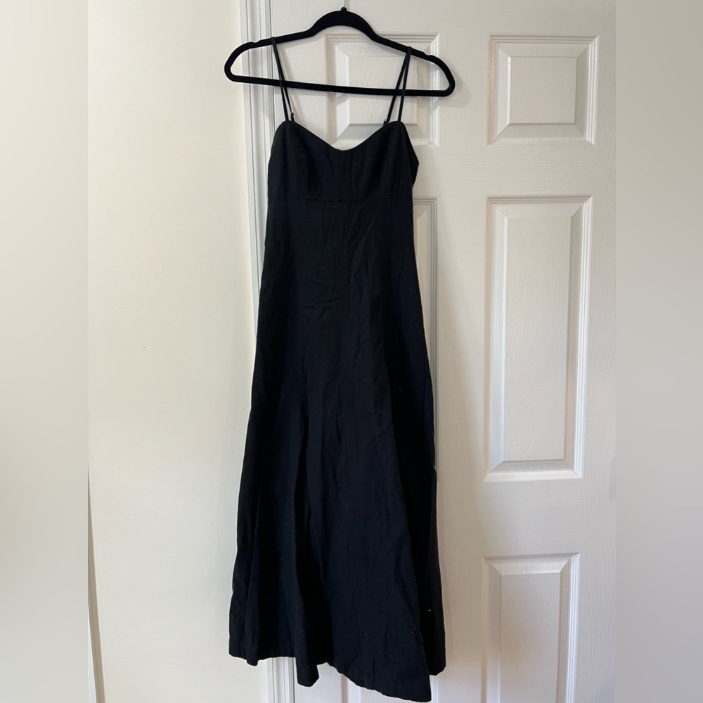 Abercrombie black linen dress NWT